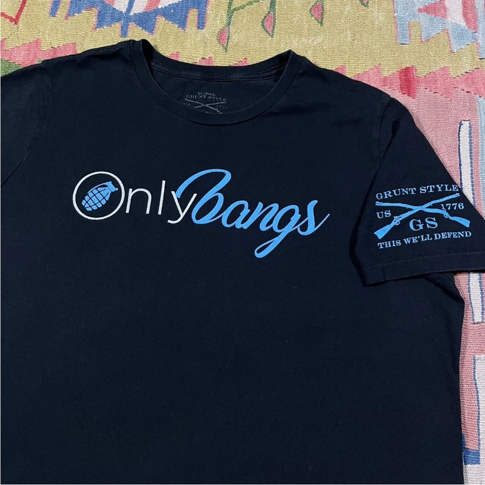 Grunt Style Only Bangs Black & Blue T-Shirt Women’s XL OF